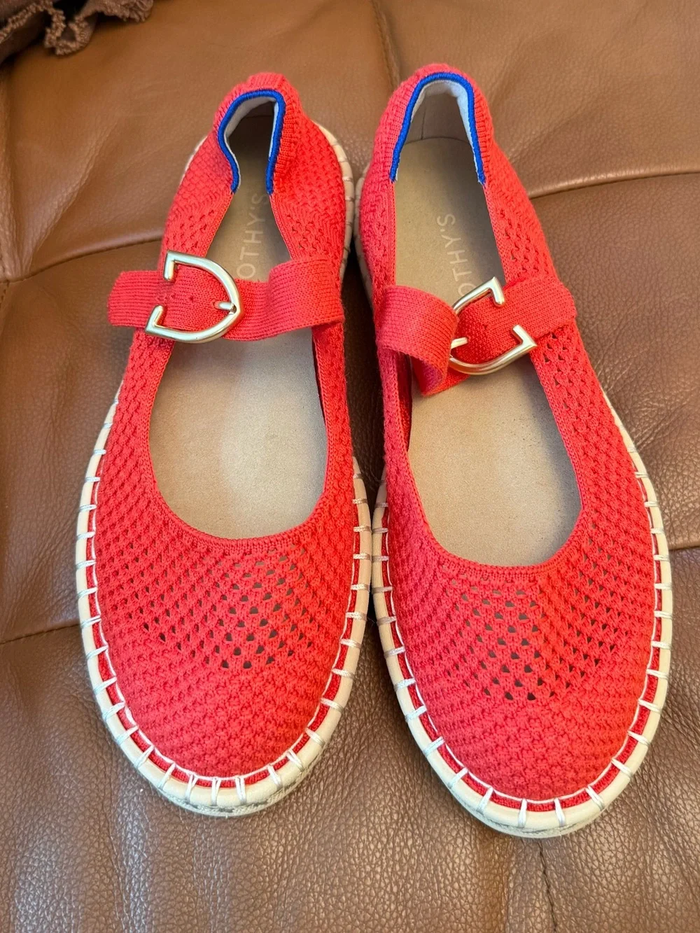 Rothy's The Mary Jane Espadrilles with Gold Buckle Size 7.5 NEW